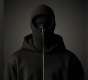 Men's Full Sleeves Zipper Hoodie with Mask
